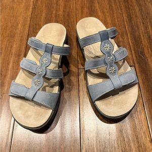 SAS Blue Slip On Sandals